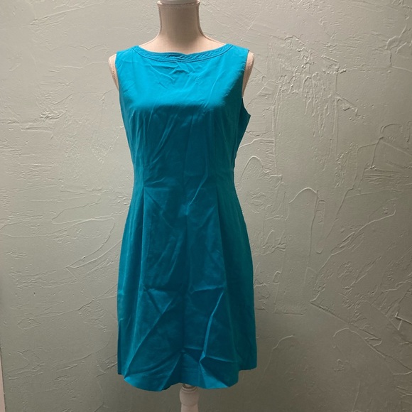 Tahari Dresses & Skirts - Tahari 
Aqua Blue sleeveless dress 
10 Lined